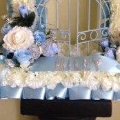 Blue artificial flower gates of heaven